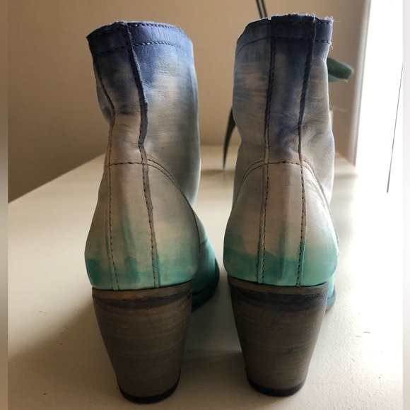FELMINI OMBRÉ LEATHER WESTERN INSPIRED BOOTS size 37 - Picture 3 of 6